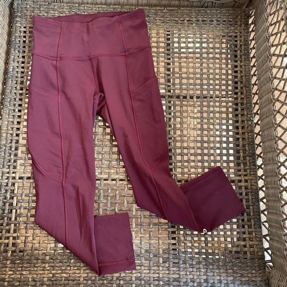 Wunder Train High-Rise Tight with Pockets 25" in Garnet